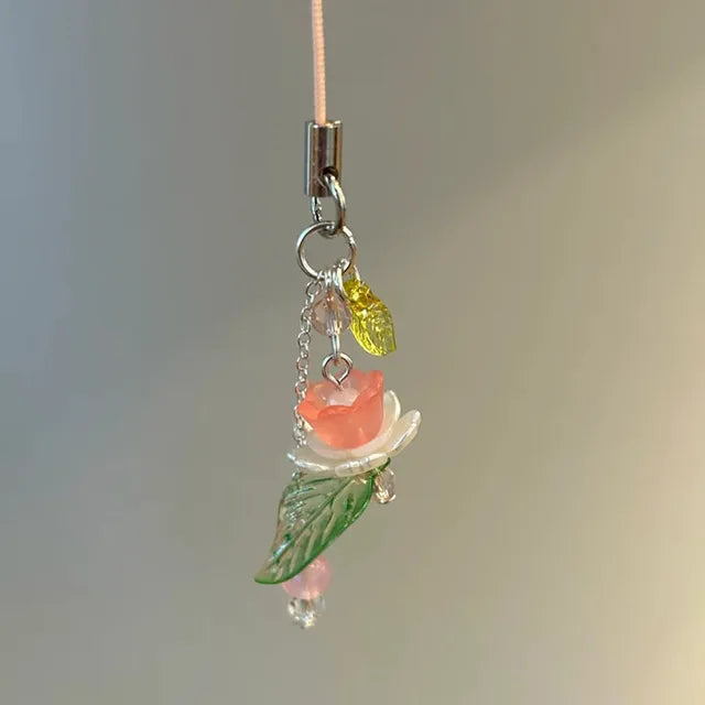 lotus phone charm