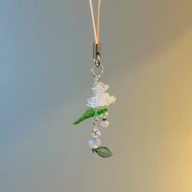 lotus phone charm