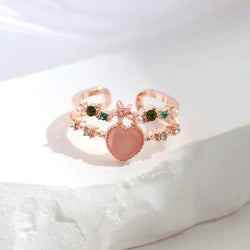 pink heart rings