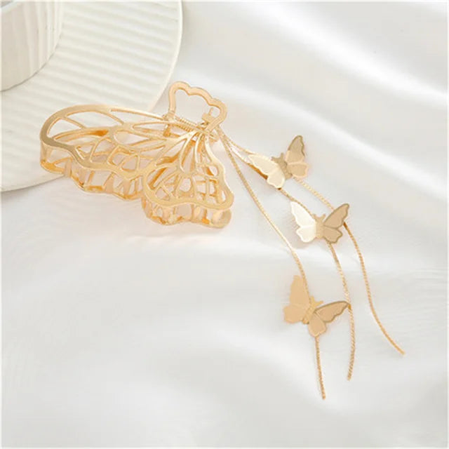 gold dangly claw clips