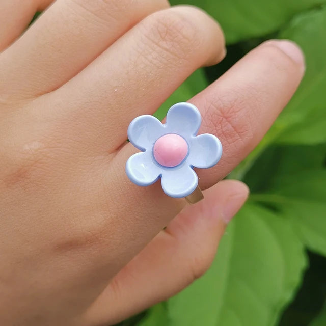 pastel flower ring