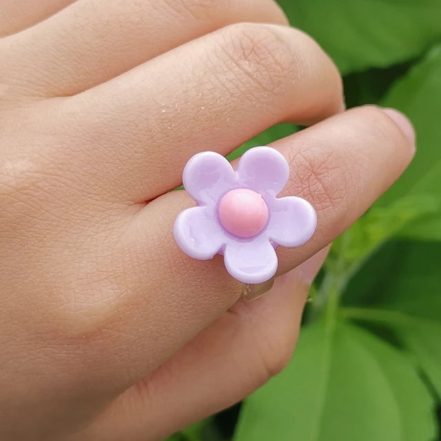 pastel flower ring