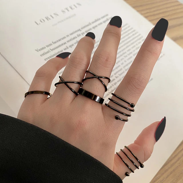 black ring sets