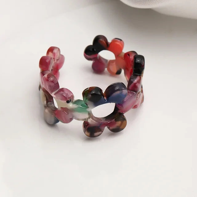 vintage flower rings