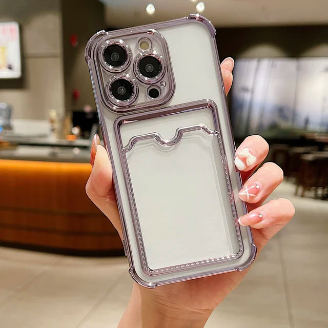 clear wallet phone case