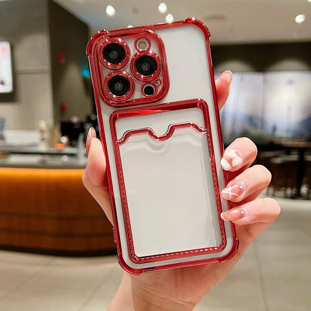 clear wallet phone case