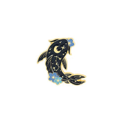 yin & yang koi pins