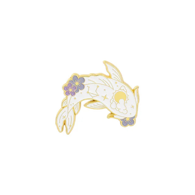 yin & yang koi pins