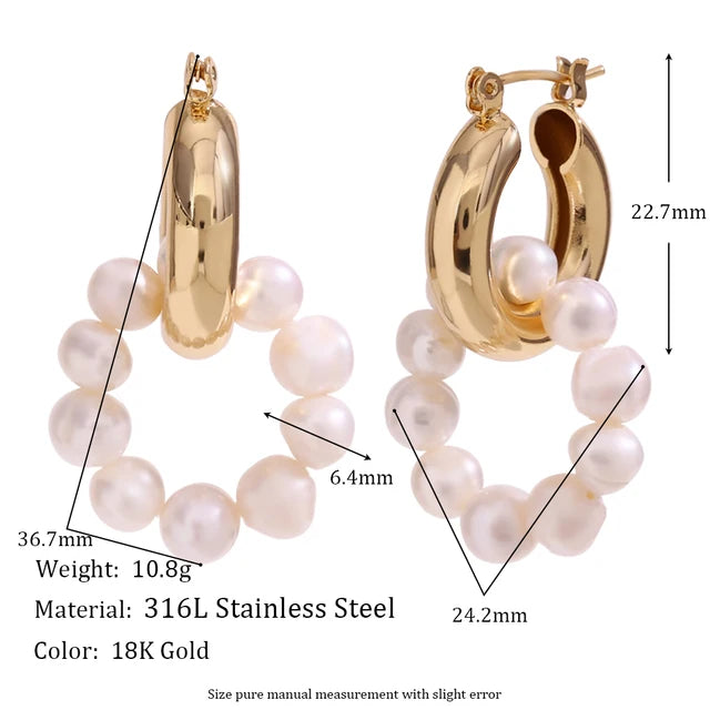 gold pearl earrings