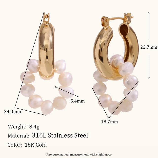 gold pearl earrings