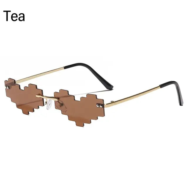 pixel heart sunglasses