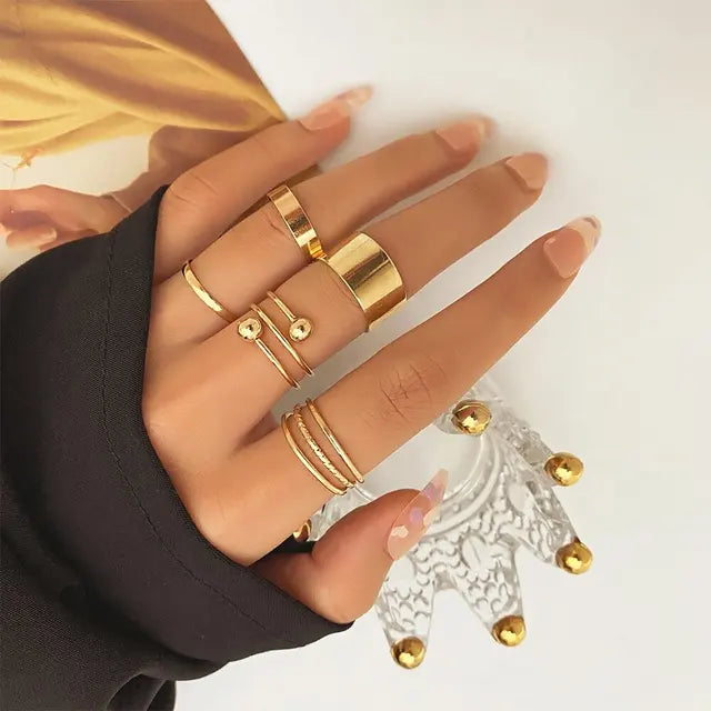 silver & gold ring sets