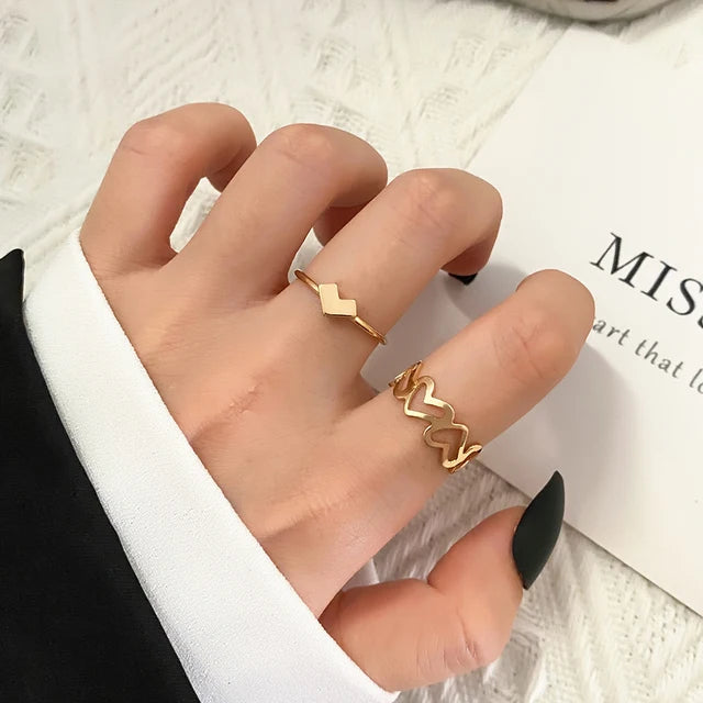 silver & gold ring sets