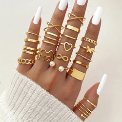 silver & gold ring sets