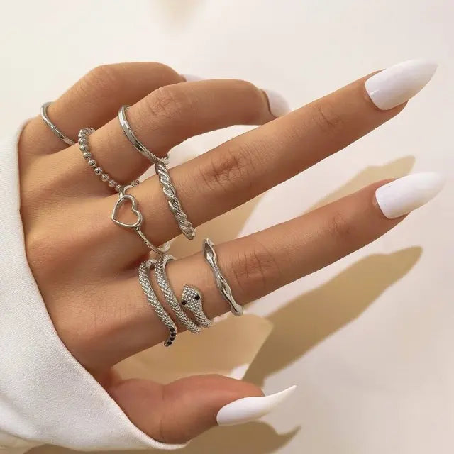 silver & gold ring sets