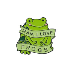 man i love frogs pin