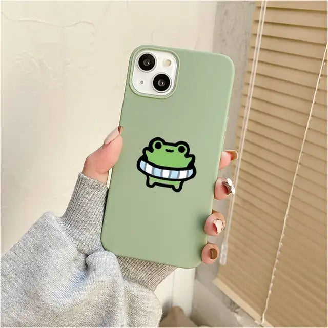 green froggy phone cases