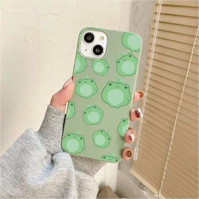 green froggy phone cases