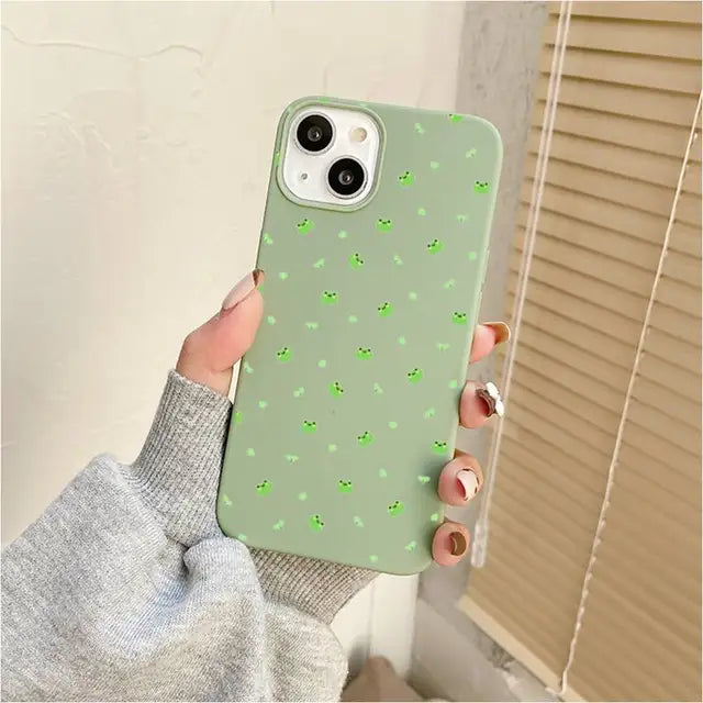 green froggy phone cases