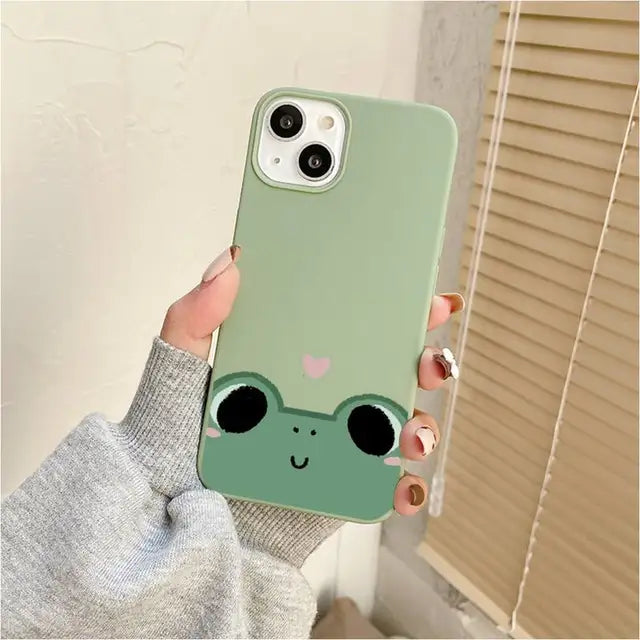 green froggy phone cases