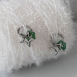 punk star earrings