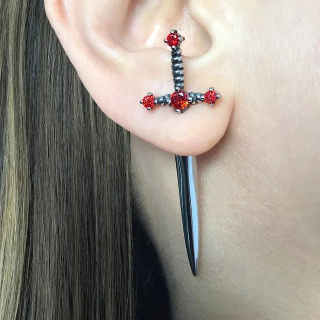 sword earrings